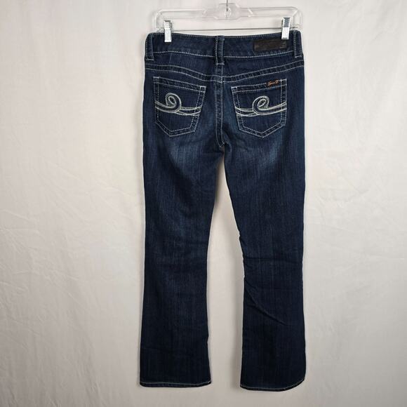 Seven7 Bootcut Jeans Women's 27 Blue Dark Wash - Picture 2 of 16